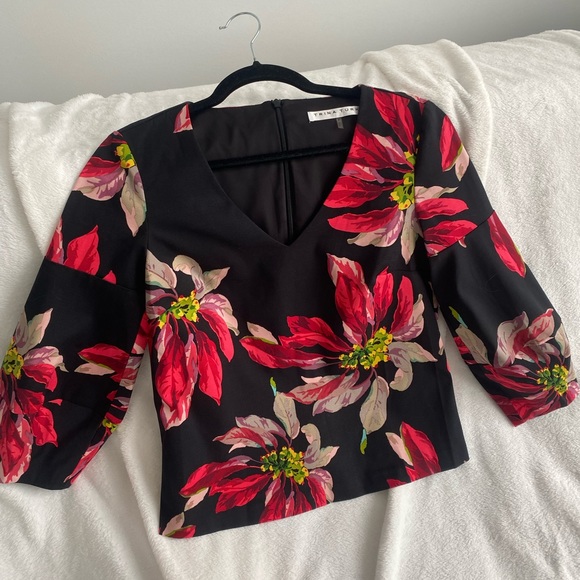 FLORAL BLOUSE - Picture 1 of 6